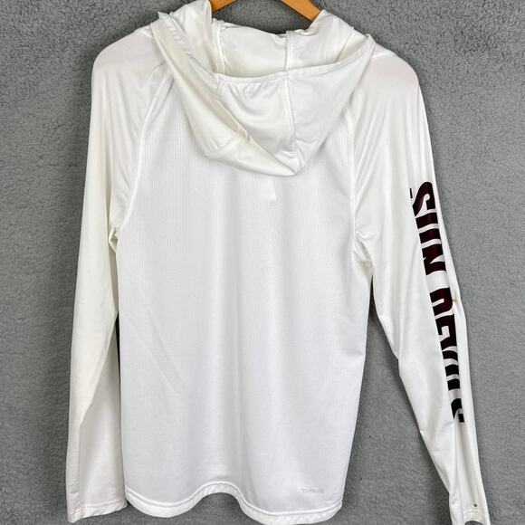 Adidas Climalite 1/4 Zip Performance Hoodie Arizona Sun Devils SZ S Team Spirit - Picture 3 of 7